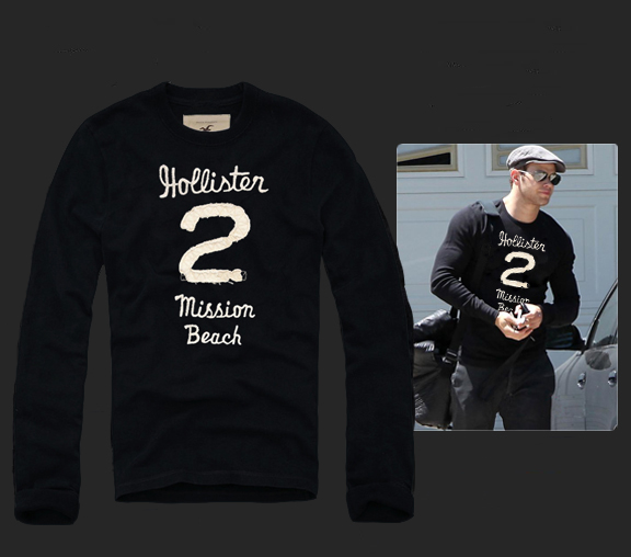 Hollister Hombres De Cuello Redondo Largo Remera HCO3808